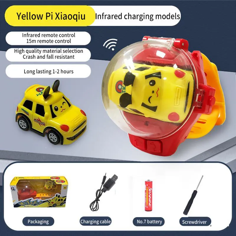 Novelty Mini Watch Control Car Cute RC Car Kids Game Interactive Toys For Boys Girl Birthday Christmas Watch Gift RC Tank Toy