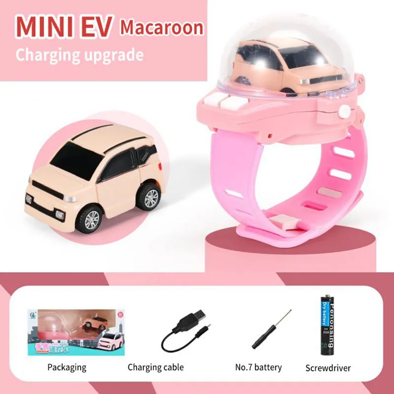 Novelty Mini Watch Control Car Cute RC Car Kids Game Interactive Toys For Boys Girl Birthday Christmas Watch Gift RC Tank Toy