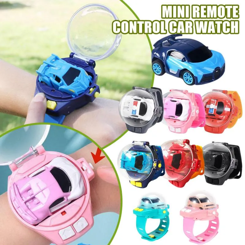 Novelty Mini Watch Control Car Cute RC Car Kids Game Interactive Toys For Boys Girl Birthday Christmas Watch Gift RC Tank Toy