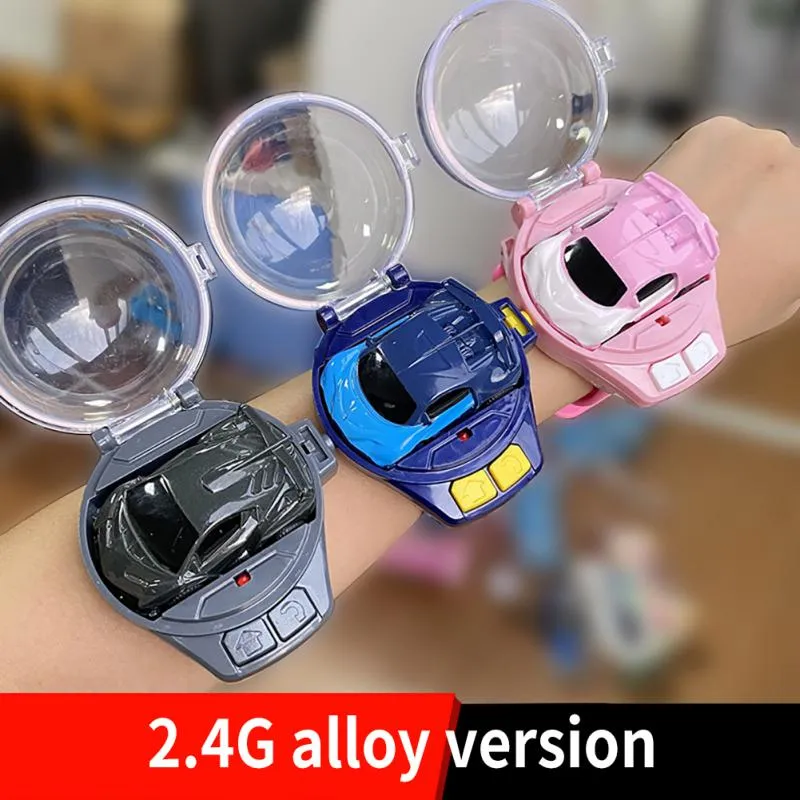 Novelty Mini Watch Control Car Cute RC Car Kids Game Interactive Toys For Boys Girl Birthday Christmas Watch Gift RC Tank Toy