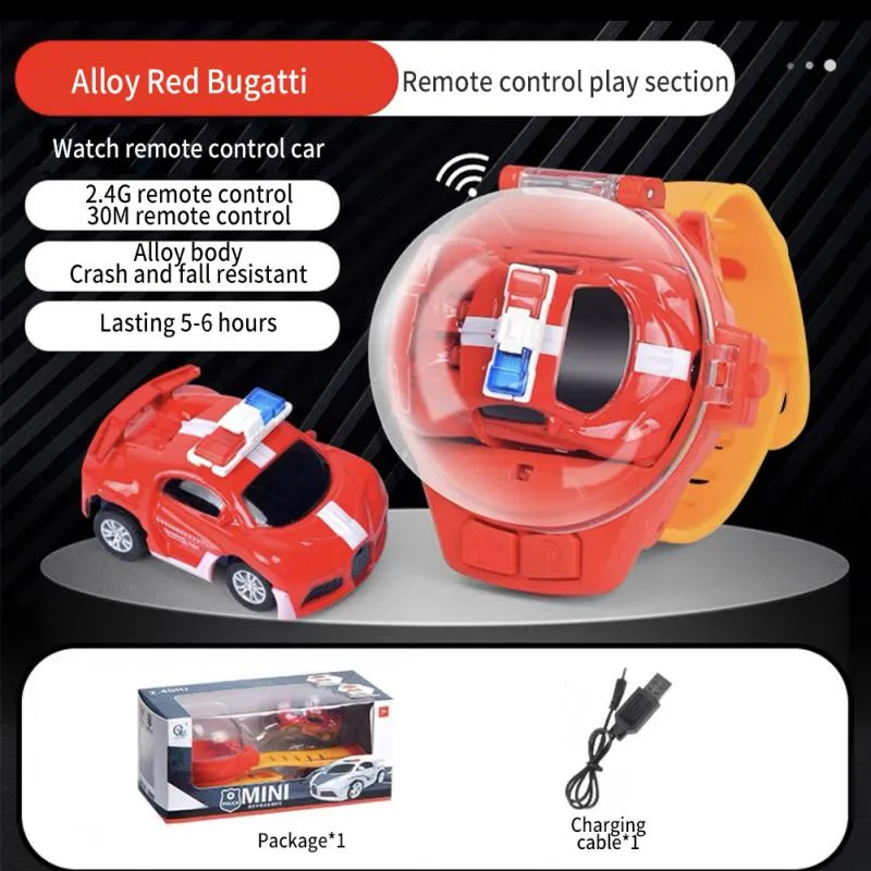 Novelty Mini Watch Control Car Cute RC Car Kids Game Interactive Toys For Boys Girl Birthday Christmas Watch Gift RC Tank Toy