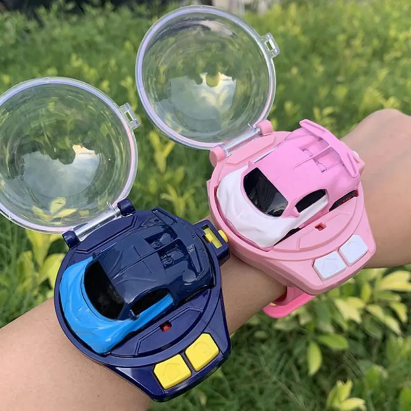 Novelty Mini Watch Control Car Cute RC Car Kids Game Interactive Toys For Boys Girl Birthday Christmas Watch Gift RC Tank Toy