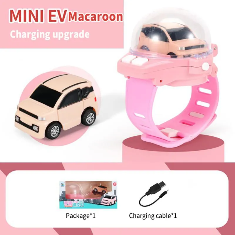 Novelty Mini Watch Control Car Cute RC Car Kids Game Interactive Toys For Boys Girl Birthday Christmas Watch Gift RC Tank Toy