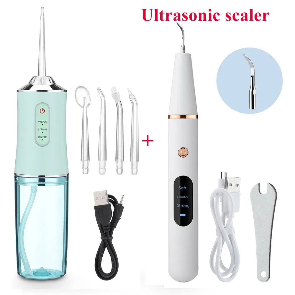 Oral Irrigator USB Rechargeable Water Floss Portable Dental Water Flosser Jet 300ml Irrigator Dental Teeth Cleaner 6 Jet 0ral irrigator