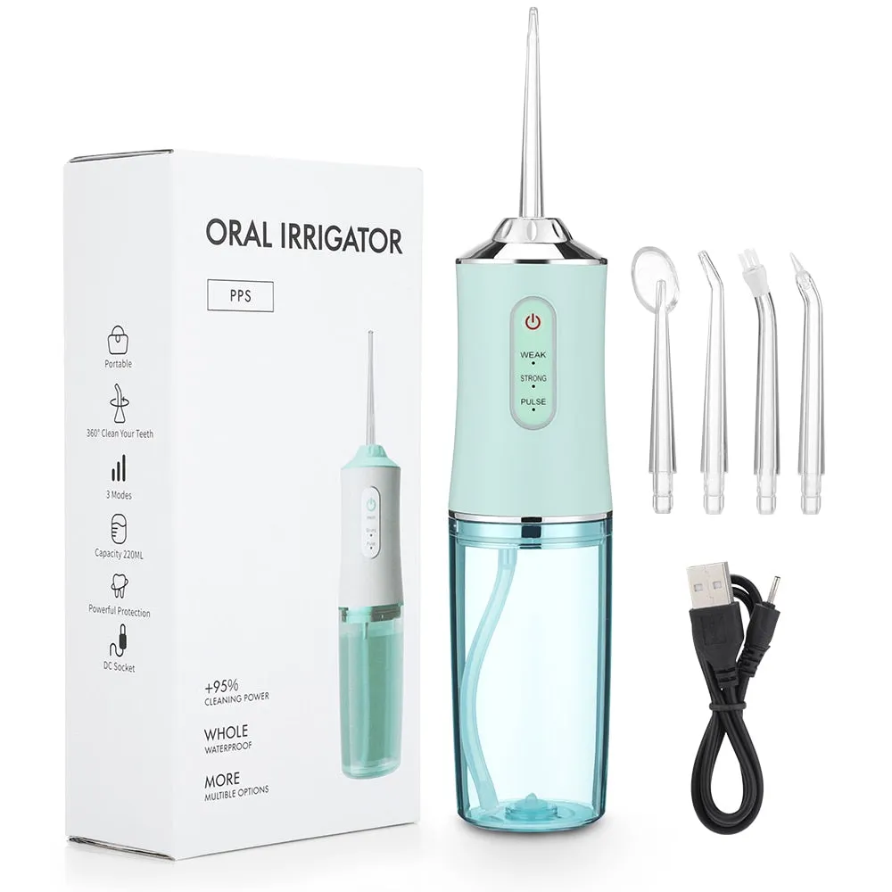 Oral Irrigator USB Rechargeable Water Floss Portable Dental Water Flosser Jet 300ml Irrigator Dental Teeth Cleaner 6 Jet 0ral irrigator