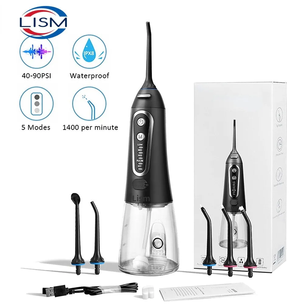 Oral Irrigator USB Rechargeable Water Floss Portable Dental Water Flosser Jet 300ml Irrigator Dental Teeth Cleaner 6 Jet 0ral irrigator