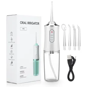 Oral Irrigator USB Rechargeable Water Floss Portable Dental Water Flosser Jet 300ml Irrigator Dental Teeth Cleaner 6 Jet 0ral irrigator