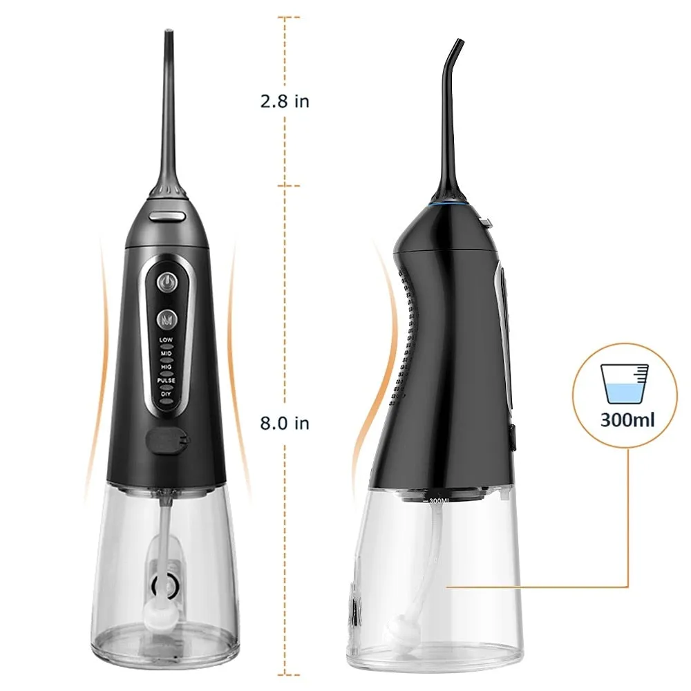 Oral Irrigator USB Rechargeable Water Floss Portable Dental Water Flosser Jet 300ml Irrigator Dental Teeth Cleaner 6 Jet 0ral irrigator