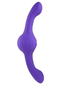 Our Gyro Vibe Rechargeable Silicone Dual End Vibrator - Purple