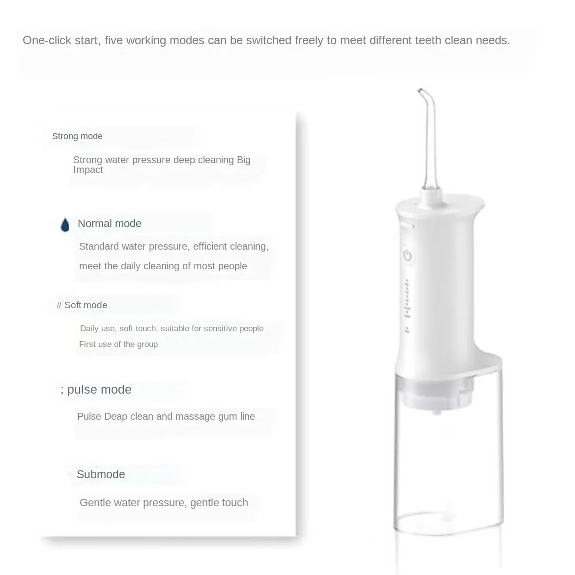 Portable Oral Irrigator for Teeth with 4 Nozzle