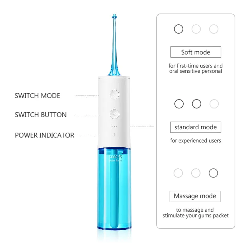 Portable Oral Irrigator USB Rechargeable Dental Water Flosser Stable Water Flow IPX7 Waterproof Bathroom Teeth Cleaner 0ral irrigator