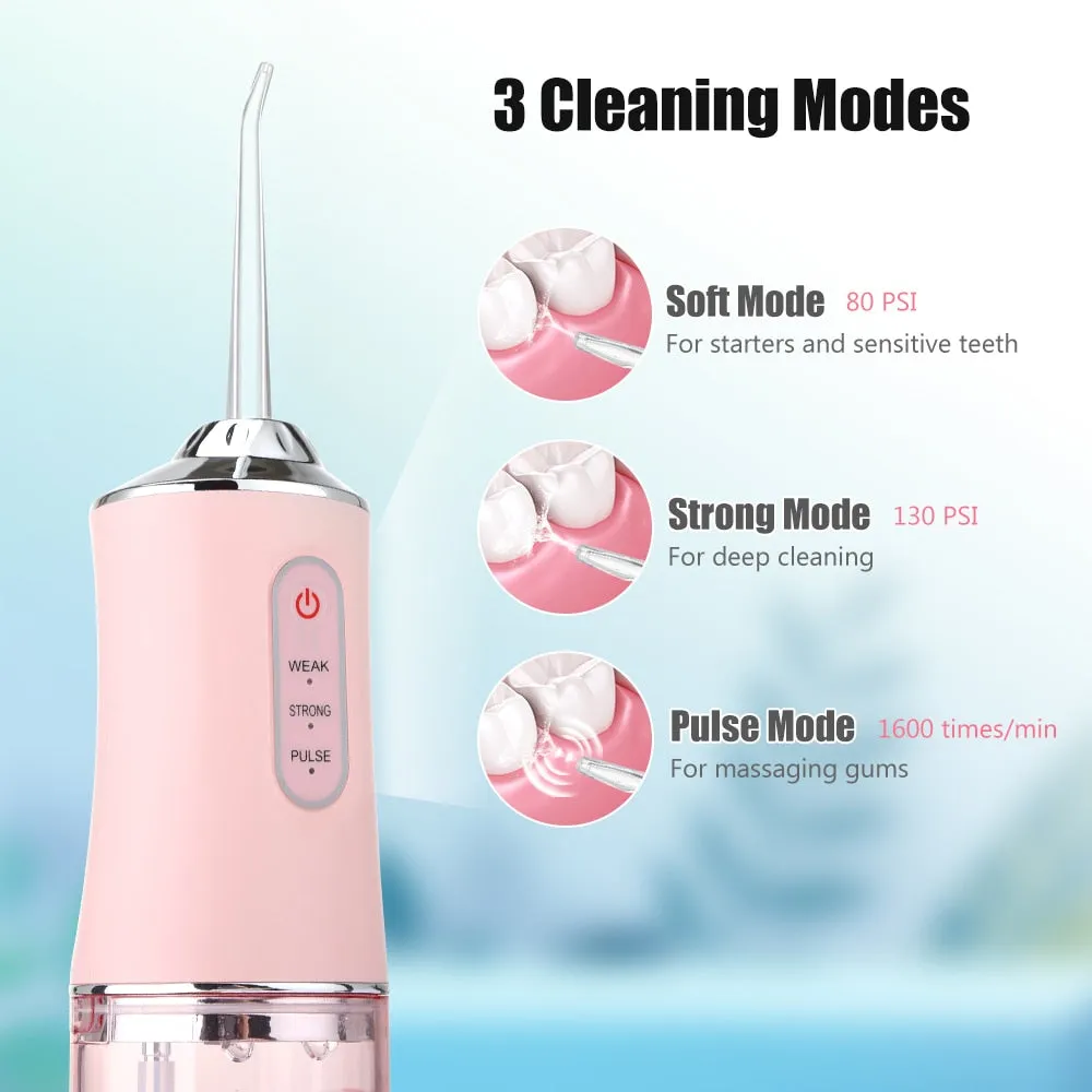 Portable Oral Irrigators Dental Water Flosser Water Jet Floss Tooth Pick 4 Mouth Washing Machine 3 Modes for Teeth Whitening 0ral irrigator