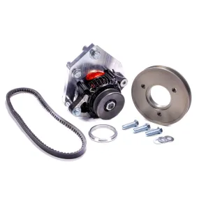 Powermaster Pro Series Denso 93 mm Alternator Kit - Snug Mount - Drivers Side Block Mount - 55 amps Alternator / Belt / Bracket / Pulleys - Aluminum Case - Big Block Chevy