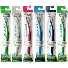 PRESERVE - Adult Medium Toothbrush with Mailer - 6 Brushes