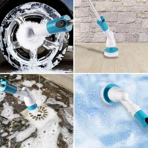 Rechargeable Cordless Spin Scrubber Set with 15 Heads