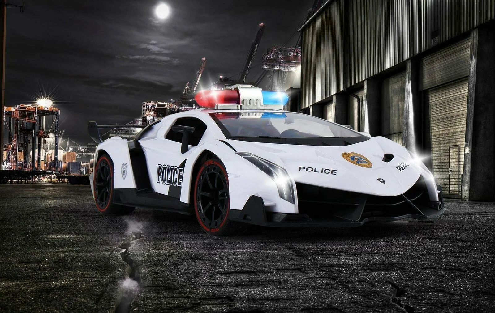 Remote Control Police Car, 4D Motion Gravity And Steering Wheel Control, 1:12 Scale