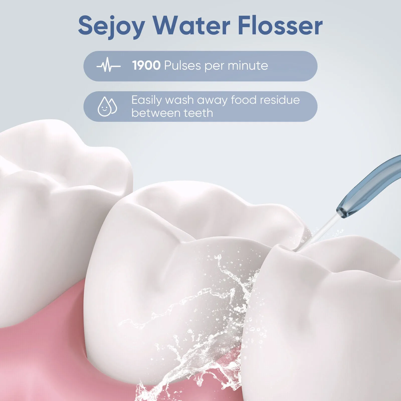 SEJOY Water Flosser Dental Oral Irrigator Portable Rechargeable Teeth Cleaner