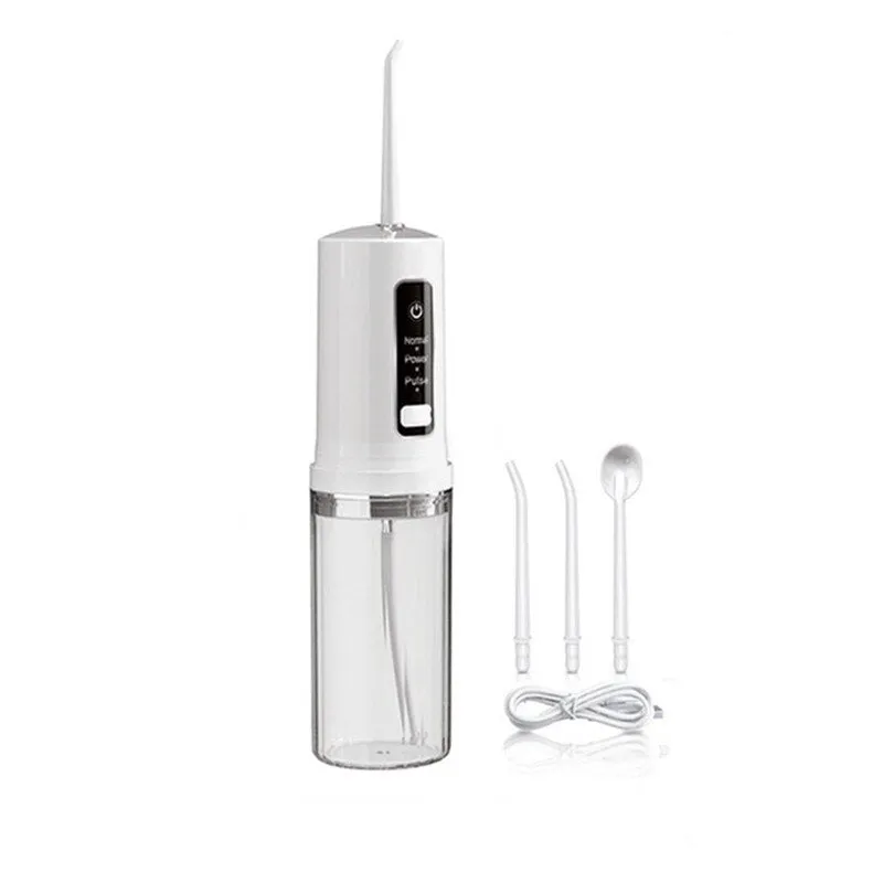 Small Portable Oral Irrigator 230ml Collapsible Dental Water Flosser USB Charge Irrigator Dental Water Floss Tip Teeth Cleaner 0ral irrigator