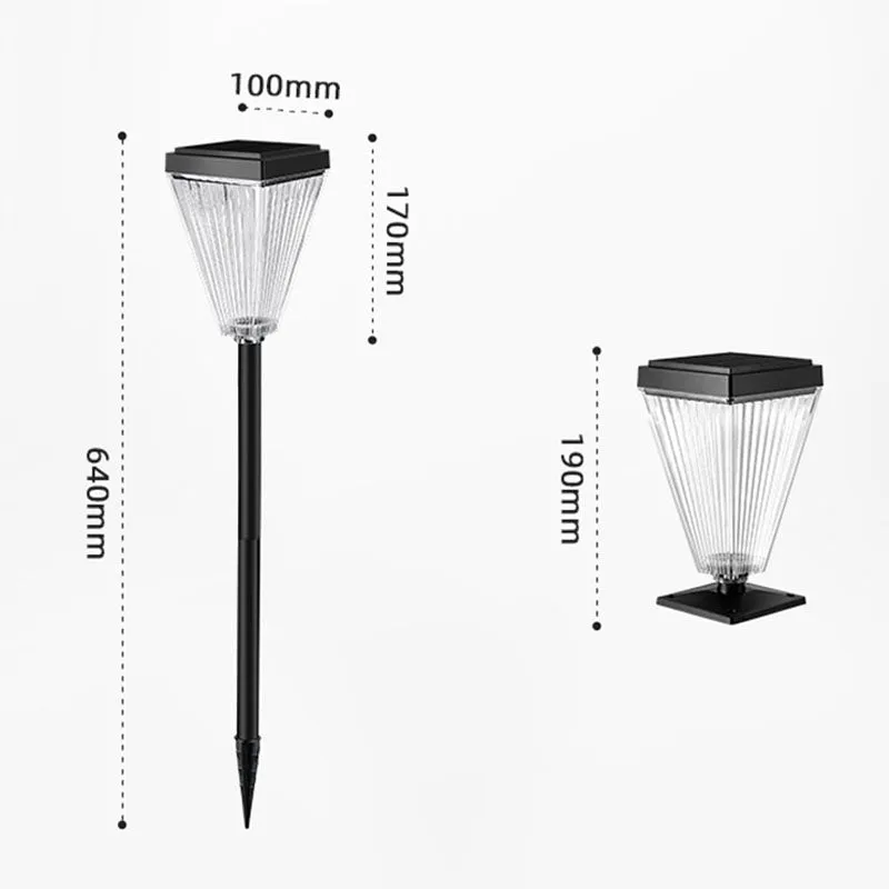 Solar Light Outdoor Waterproof LED 3 Colors Lights Set up on Ground or Stigma 10 Hrs Long-Lasting