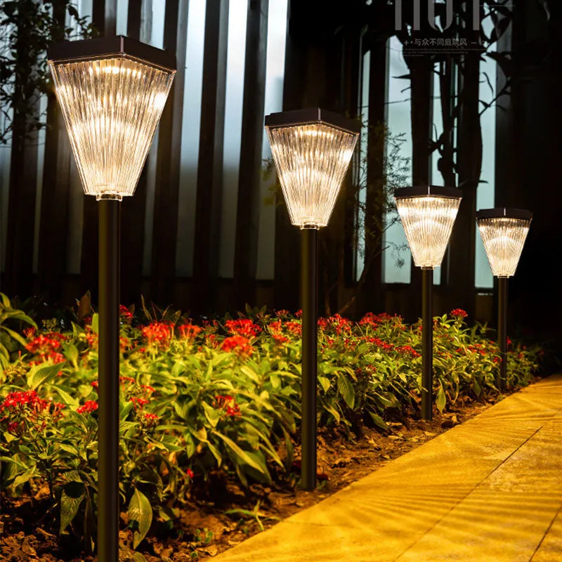 Solar Light Outdoor Waterproof LED 3 Colors Lights Set up on Ground or Stigma 10 Hrs Long-Lasting