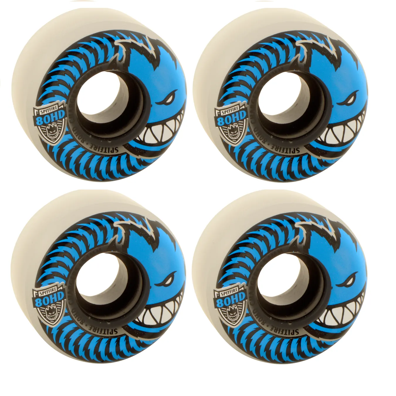 Spitfire 54mm Charger Conical Skateboard Wheel Clear/Blu 80HD