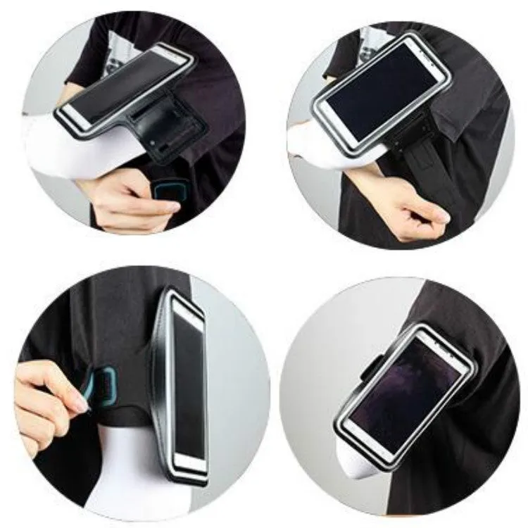 Sports Outdoor Arm Bag Fitness With Touch Screen Mobile Phone Arm Bag, Size: Large(White)