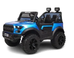 SRECAP Battery Operated 4x4 Big Size Jeep 12V Battery Jeep Battery Operated Ride On - Blue