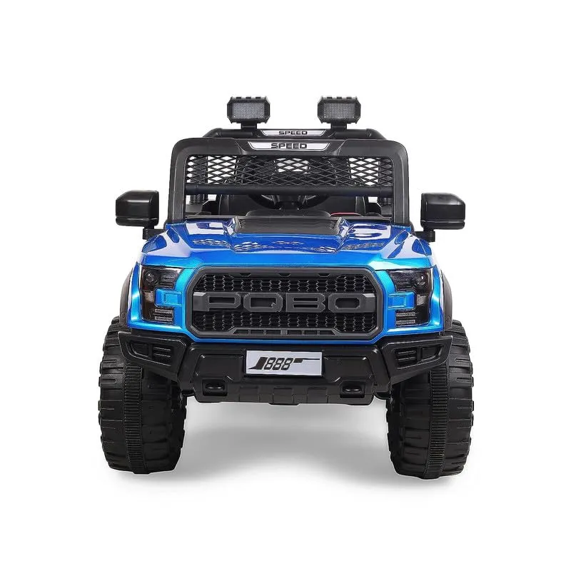 SRECAP Battery Operated 4x4 Big Size Jeep 12V Battery Jeep Battery Operated Ride On - Blue