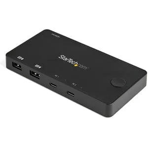 StarTech.com KVM Switchbox - 2 Computer(s) - 3840 x 2160 - 4 x USB - 1 x HDMI - Desktop