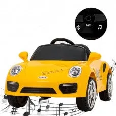 Super Cool 2025 Porsche Style Yellow 6V Ride On Car | 1 Seater | Remote