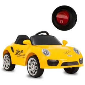 Super Cool 2025 Porsche Style Yellow 6V Ride On Car | 1 Seater | Remote