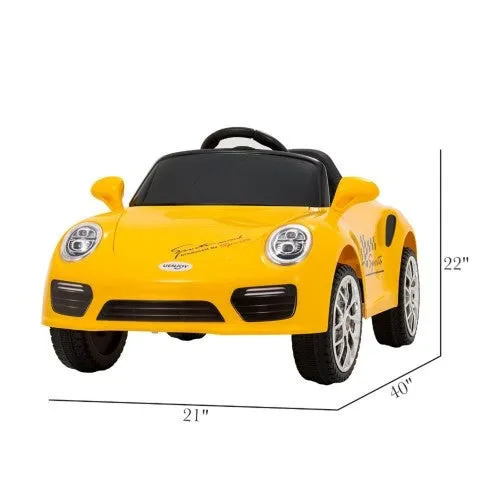 Super Cool 2025 Porsche Style Yellow 6V Ride On Car | 1 Seater | Remote