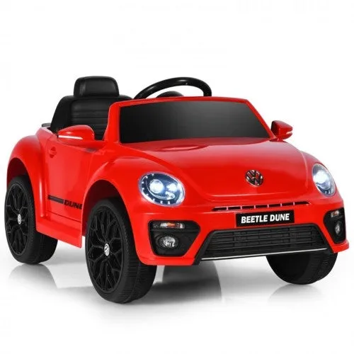 Super Cool Red 2025 Volkswagen Beetle Style 1 Seater Ride On | 6V | Remote