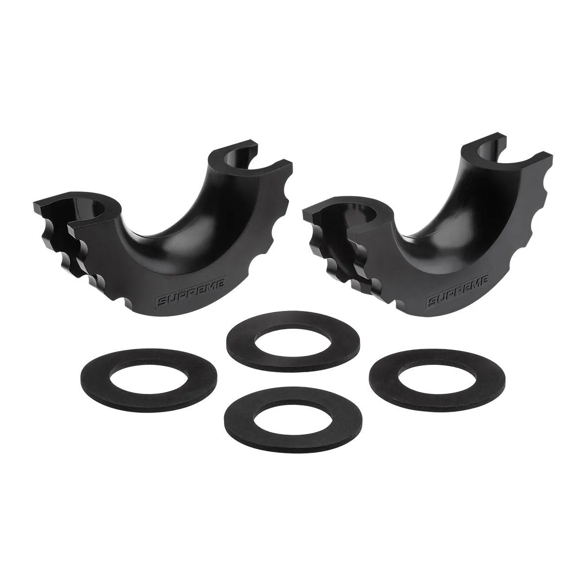 Supreme Suspensions Universal Shackle Isolator Kit - Black | (UNVREVYG02BK)