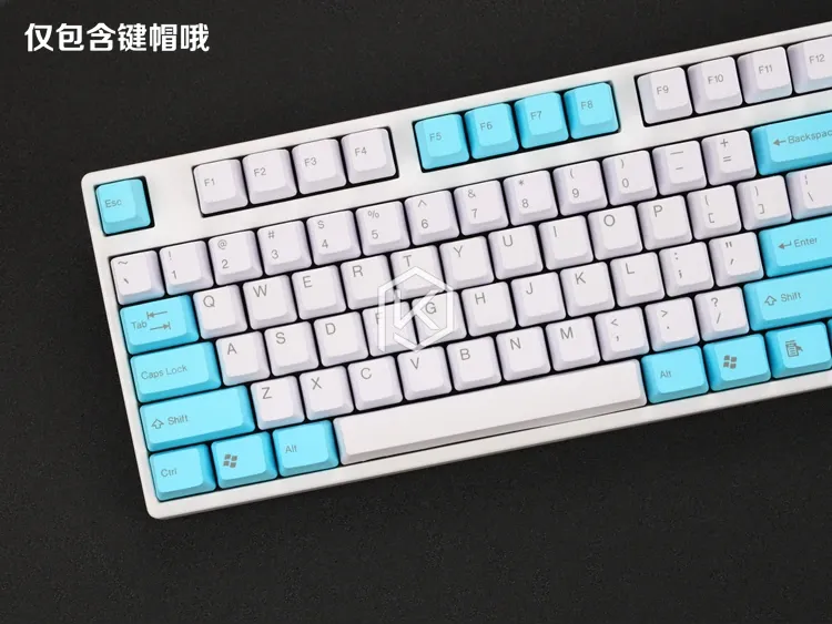 taihao pbt double shot keycaps for diy gaming mechanical keyboard color of miami diablo black orange cyan rainbow light grey