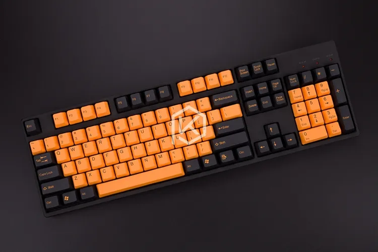 taihao pbt double shot keycaps for diy gaming mechanical keyboard color of miami diablo black orange cyan rainbow light grey