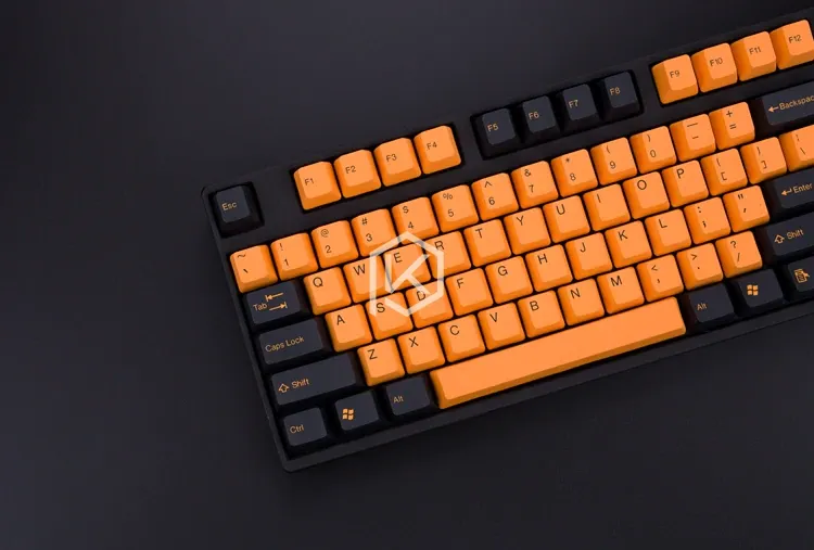 taihao pbt double shot keycaps for diy gaming mechanical keyboard color of miami diablo black orange cyan rainbow light grey