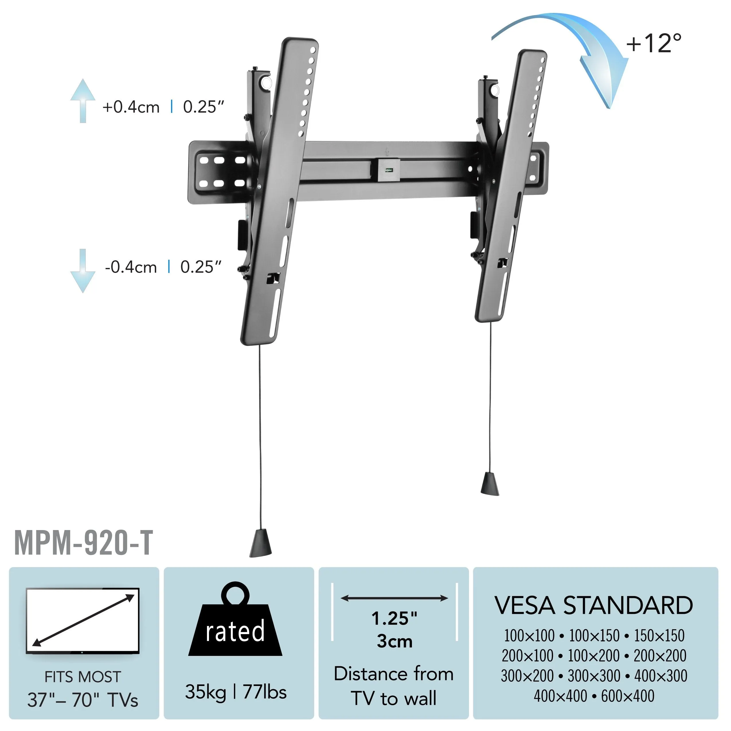 Tilting TV Wall Mount for 37" - 70" TVs