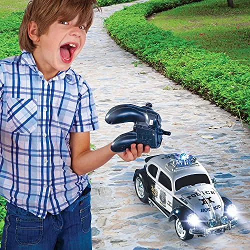 Top Race Remote Control Police Car, with Lights and Sirens | RC Police Car for Kids | Easy