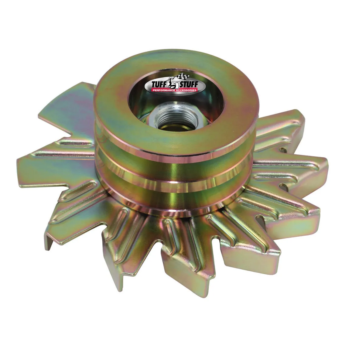 Tuff-Stuff Double V-Belt Pulley Alternator Pulley and Fan - Cadmium - Tuff Stuff Alternators