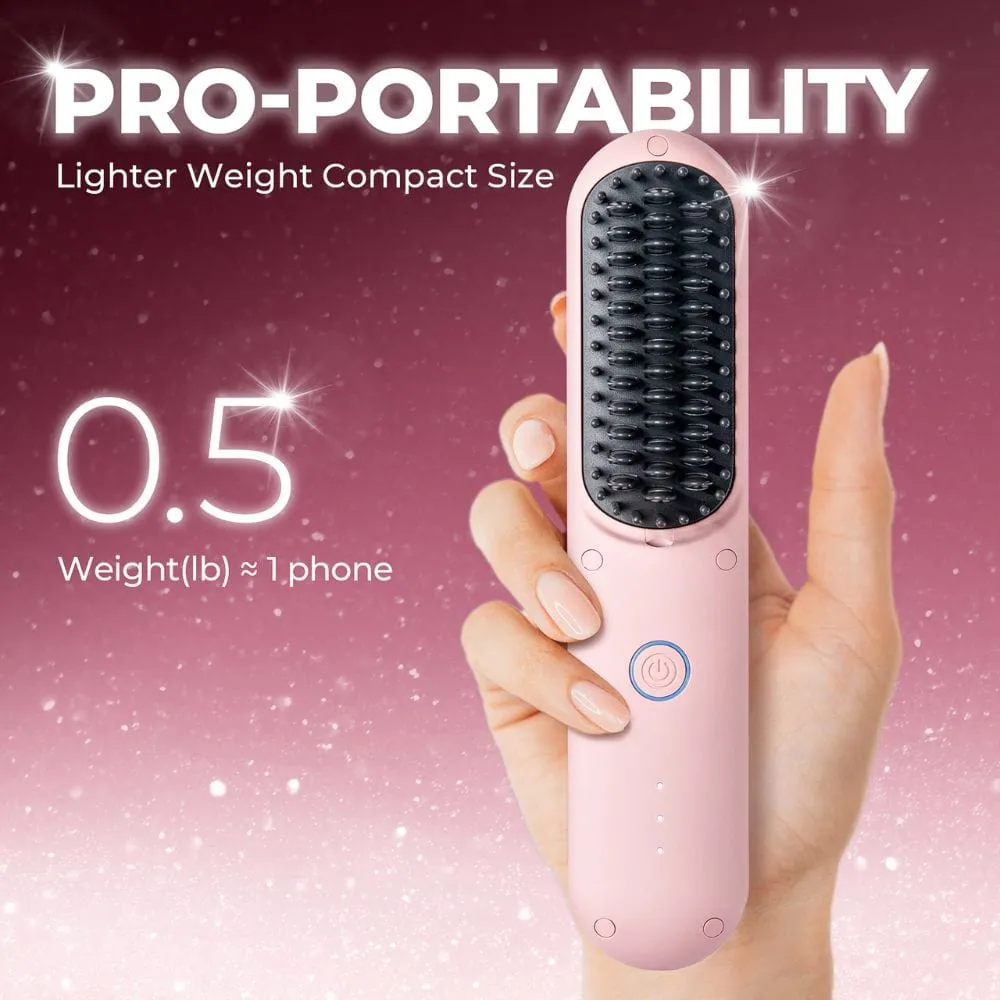 TYMO Porta PRO Cordless Hair Straightener Brush (Dual Power Mode) - HC122