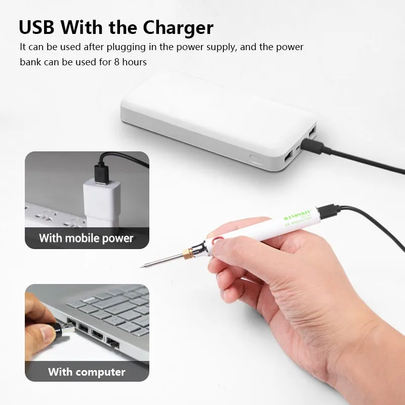 USB Charging Electric Soldering Iron Kit