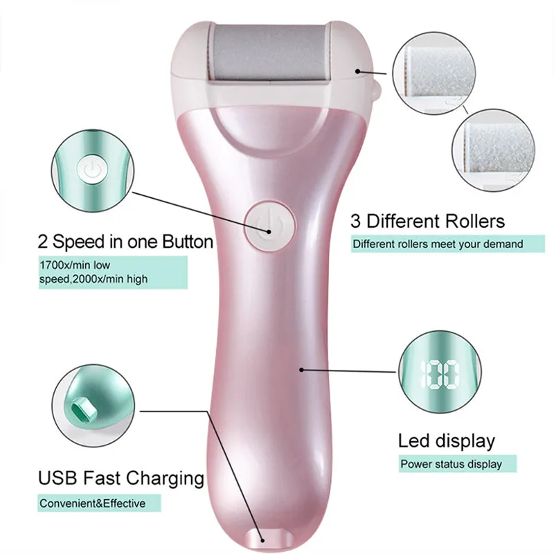 USB Rechargeable Electric Foot File Callus Remover Foot Grinder