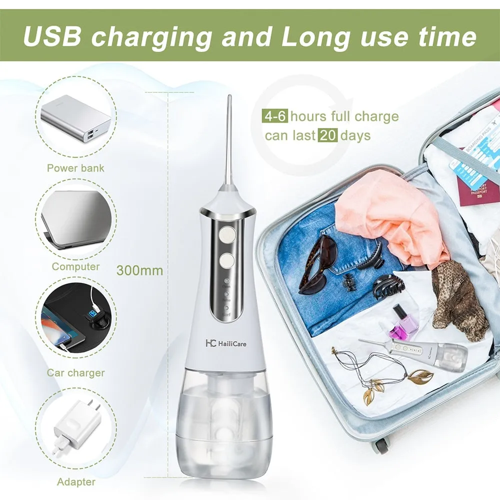 USB Rechargeable Electric Oral Irrigator Tooth Cleaner Portable Dental Water Jet flosser Teeth Cleaning Whitening Tool Kit Care 0ral irrigator