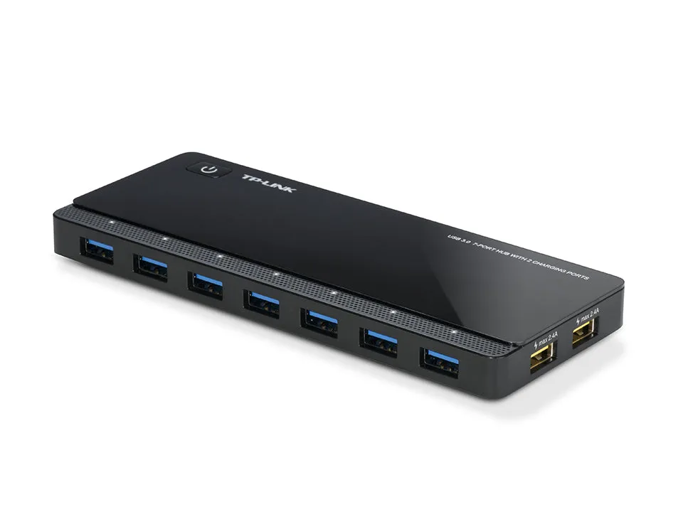 Usb3.0 Hub 7Port Tp-Link Uh720 Superspeed 5Gbit/S Aktiv Mit Netzteil Black