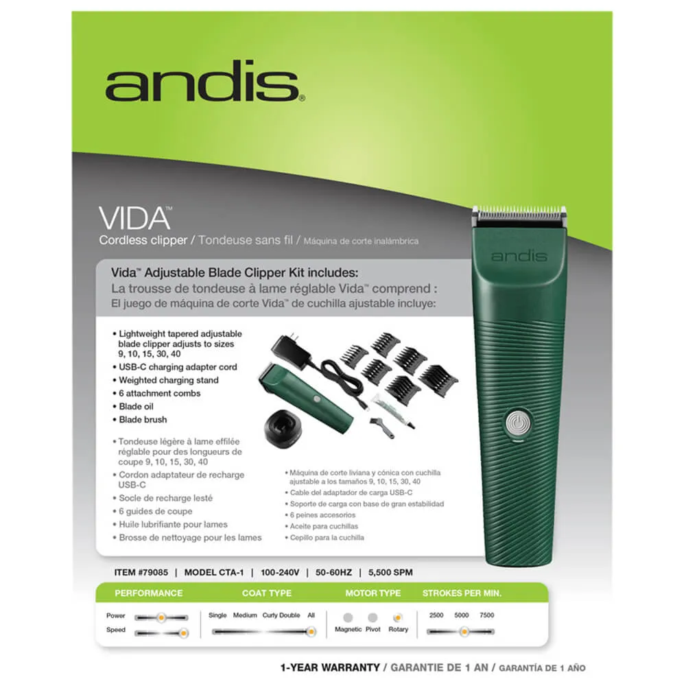 Vida Cordless Adjustable Blade Clipper