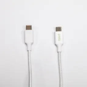 White USB-C to USB-C Cable