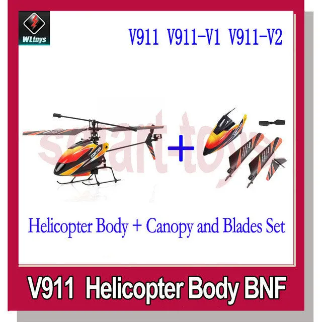 WLtoys V911 2.4GHz 4CH Micro Single-rotor RC Helicopter BNF with Gyro Body Only