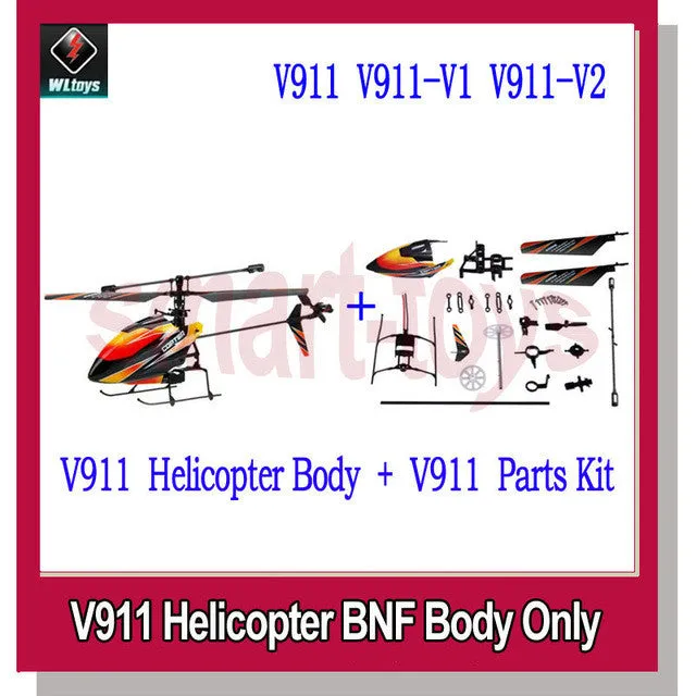 WLtoys V911 2.4GHz 4CH Micro Single-rotor RC Helicopter BNF with Gyro Body Only