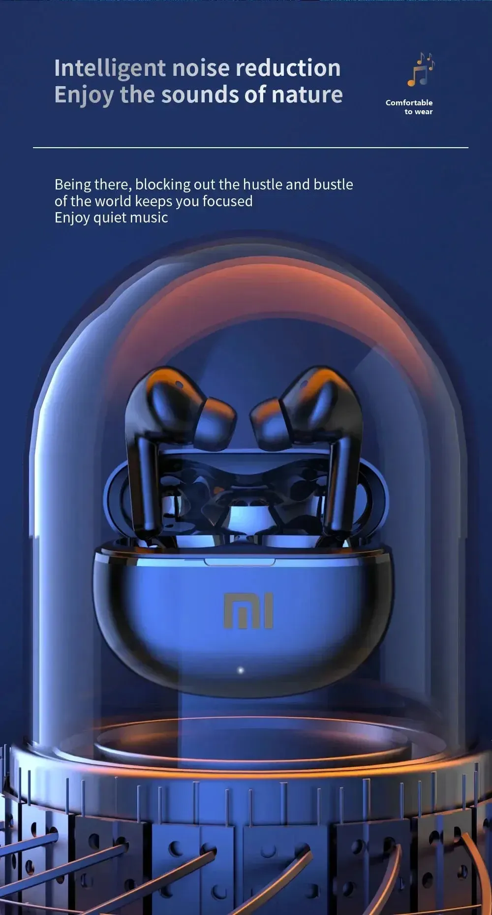 Xiaomi Air7 Bluetooth Earphones Mini In-Ear Wireless Earbuds HiFi Stereo Sound Waterproof Sports Earphones TWS Gaming Headset